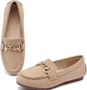 ABEJOJO Women's Loafer Shoes, Comfortable Slip on Casual Flat Penny Shoes for Walking, Driving, Dressy