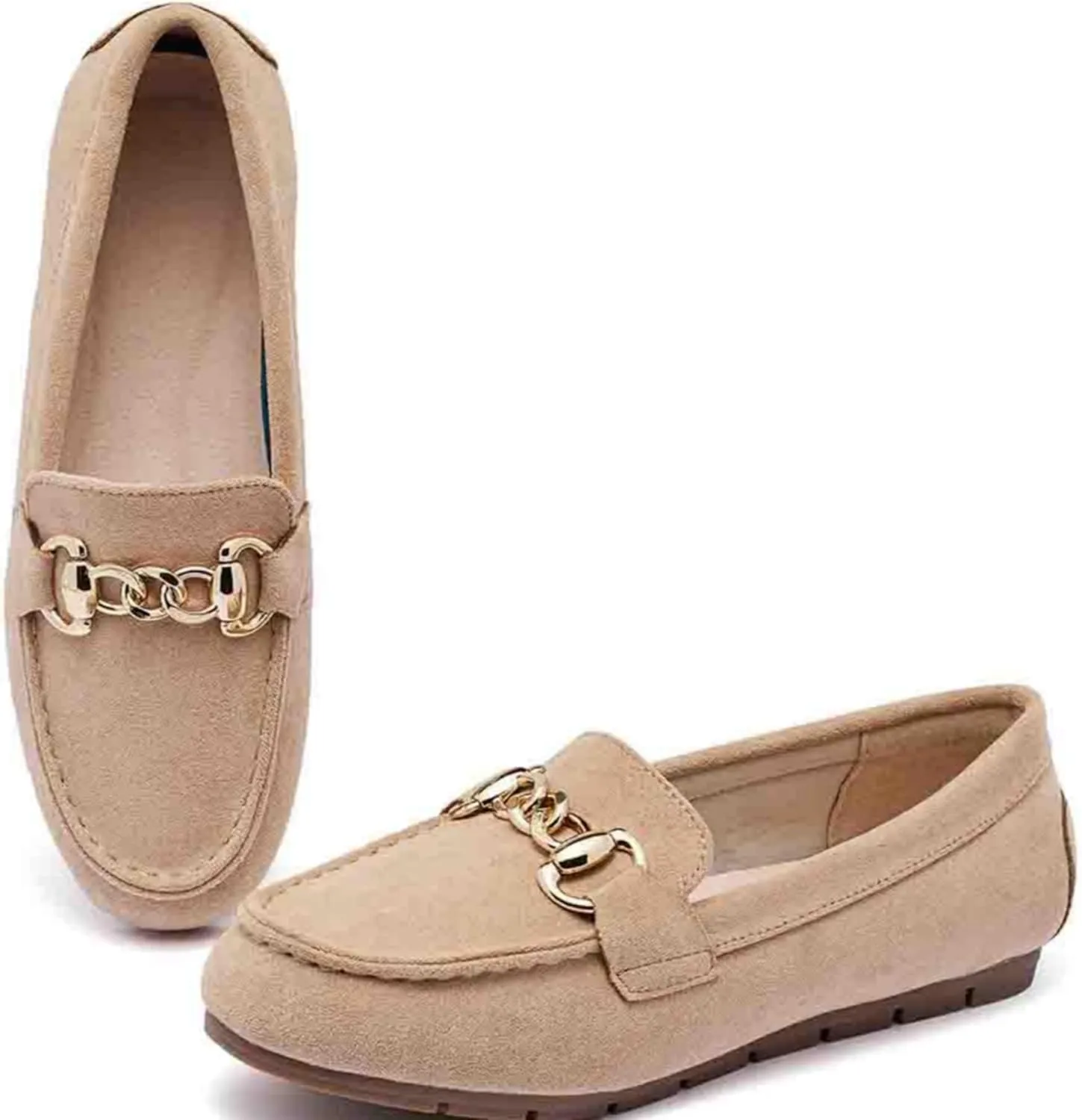 ABEJOJO Women's Loafer Shoes, Comfortable Slip on Casual Flat Penny Shoes for Walking, Driving, Dressy