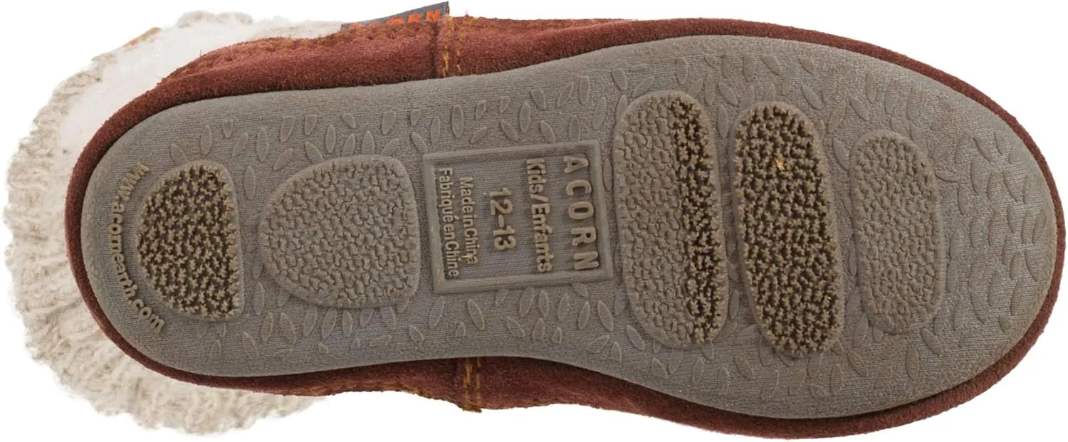 Acorn Unisex-Kid's Cozy Slouch Boot Slipper with Indoor/Outdoor Sole