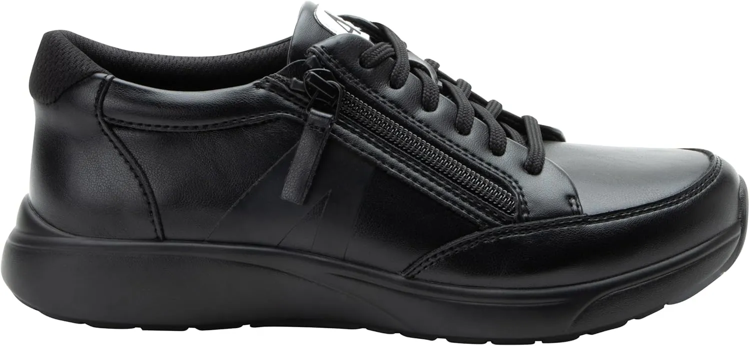 Alegria Women's Eazeer Lightweight Fashion Sneaker with Cork Footbed for Arch Support and Side Zipper for Easy Slip On and Off