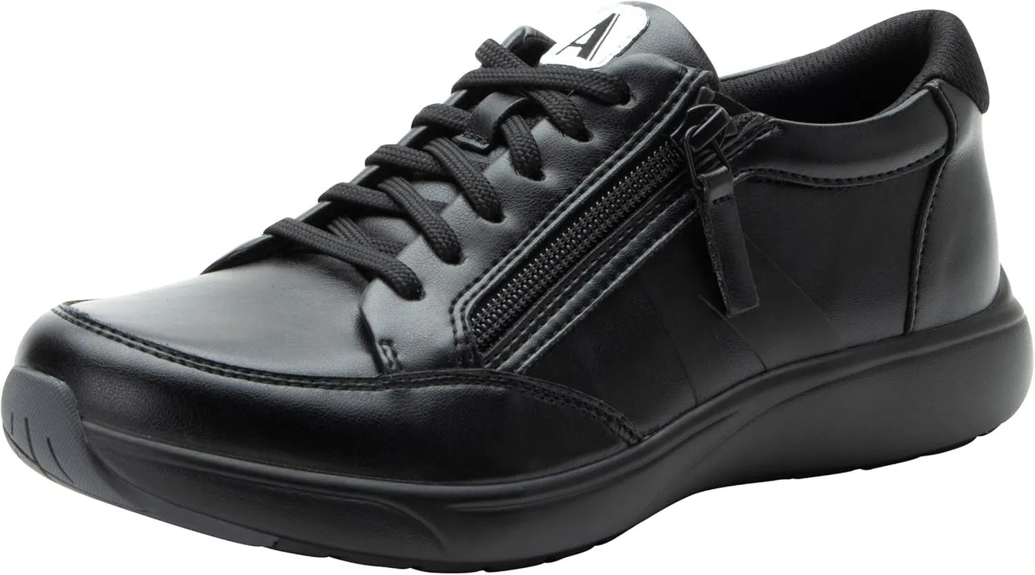Alegria Women's Eazeer Lightweight Fashion Sneaker with Cork Footbed for Arch Support and Side Zipper for Easy Slip On and Off