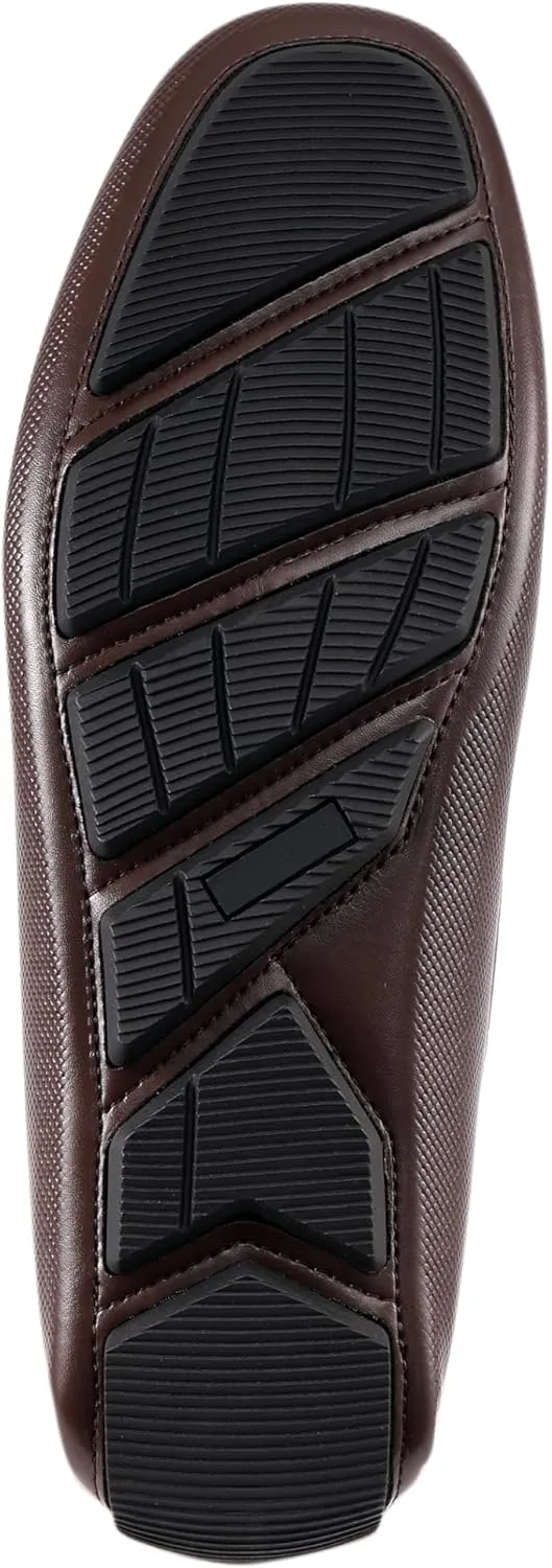 Amali Cola - Driving Moccasins for Men – Mens Slip On Loafers, Moccasins, Slip-on Dress Shoes - Driving Loafers with Matching Color Bit
