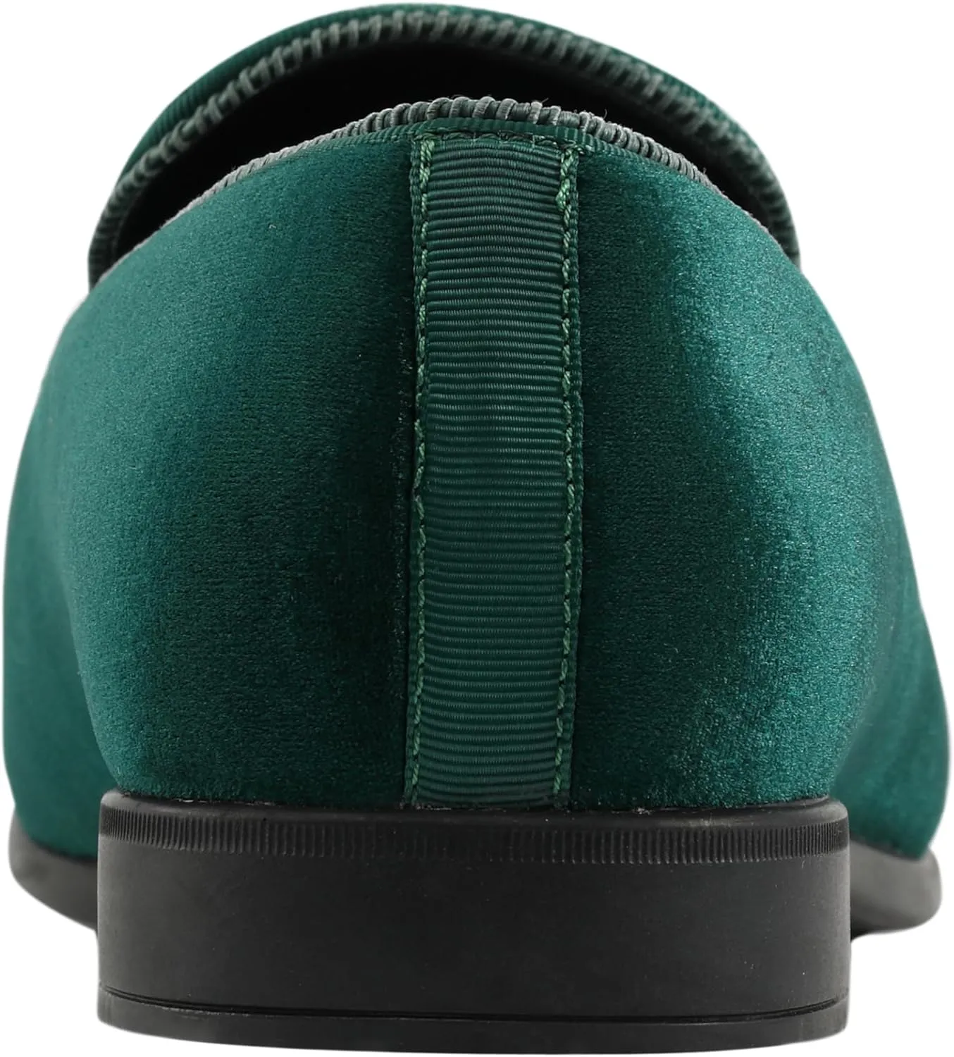 Amali Velvet Slip-On Dress Loafers for Men with Lion Head Piece, Men's Formal Smoking Tuxedo Slippers, Loafer Shoes with Metal Chain Detail