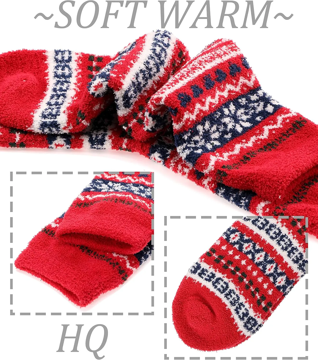 ANTSANG Womens Fuzzy Socks Slipper Winter Fluffy Cozy Cabin Warm Soft Fleece Comfy Home Socks