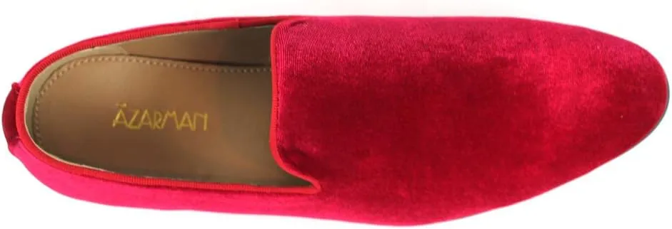 AZAR MAN Men's Velvet Slip On Loafer Dress Shoes Tudors