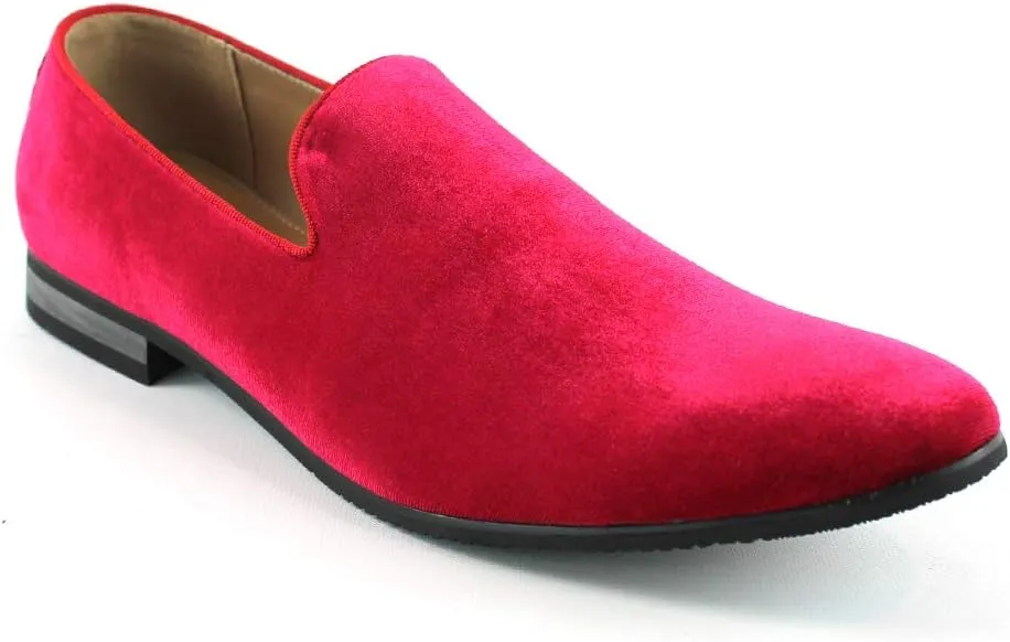 AZAR MAN Men's Velvet Slip On Loafer Dress Shoes Tudors