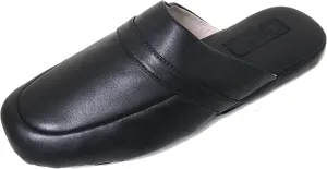B13AS Men's Leather House Slipper Scuff Leather Lining Sole Comfort in Door Padded Loafer Shoes