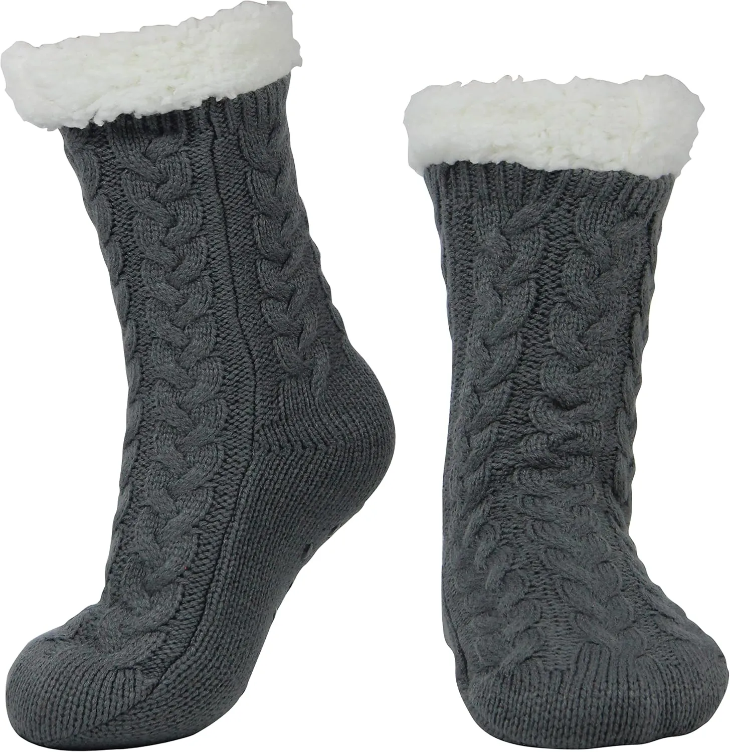 BenSorts Women Winter Thick Slipper Socks with Grippers Non Slip Warm Fuzzy Socks Christmas Gifts