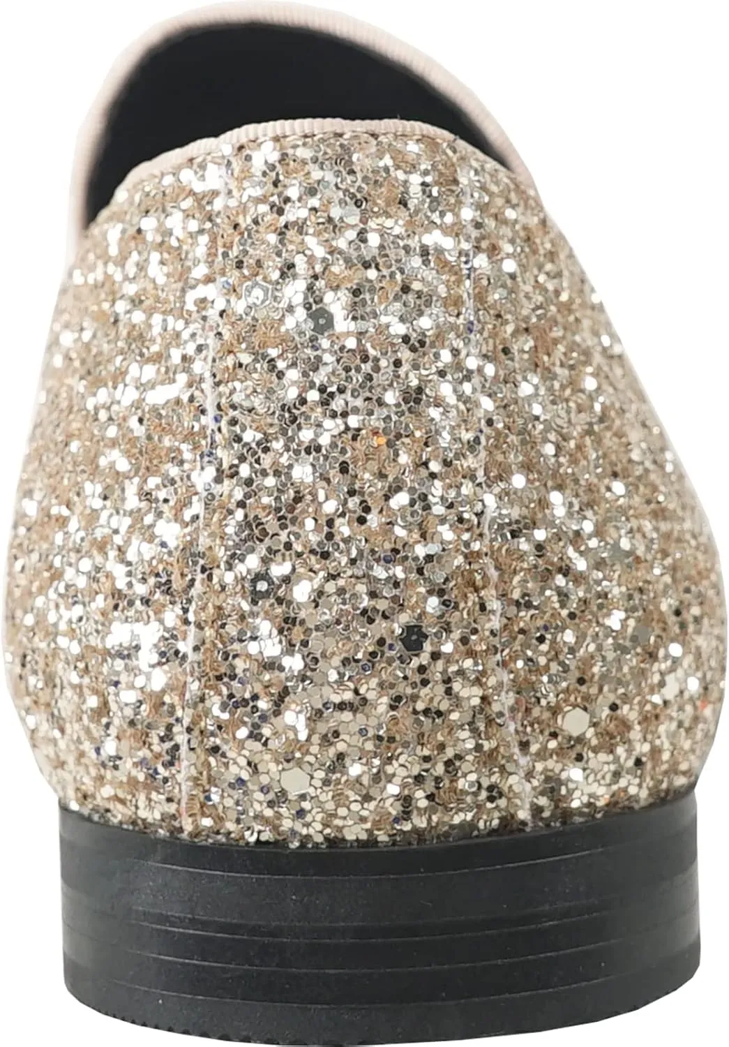 bravo! Men Dress Shoe Prom Slip-on Loafer Lace-up Oxford Cap Toe Metallic Glitter for Wedding Prom Black Blue Green Gold Pink Pewter Purple Silver Red