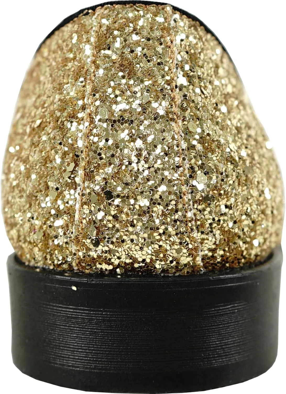 bravo! Men Dress Shoe Prom Slip on Loafer Tuxedo Shoe Classic Metallic Glitter for Wedding Prom Party Black Gold Silver