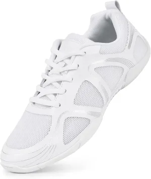 CADIDL Cheer Shoes for Women White Cheerleading Athletic Dance Shoes Girls Flats Tennis Walking Sneakers