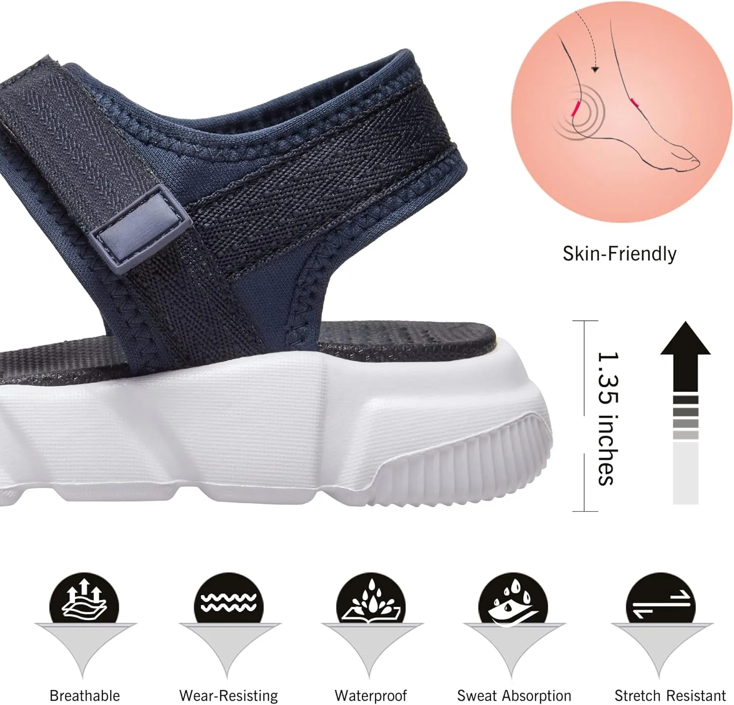 CAMELSPORTS Women Walking Sandals Summer Athletic Sandals Sport Water Shoes Beach for Casual Travel Outdoor
