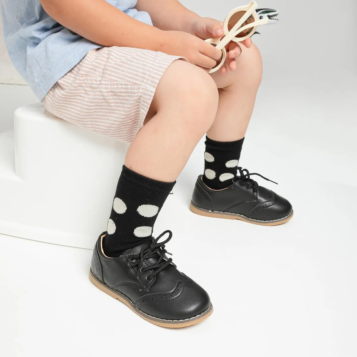 Casazoe Boys Girls Oxford Wedding Dress Shoes Classic School Uniform Flats Formal Casual Loafer for Toddler Little Kid
