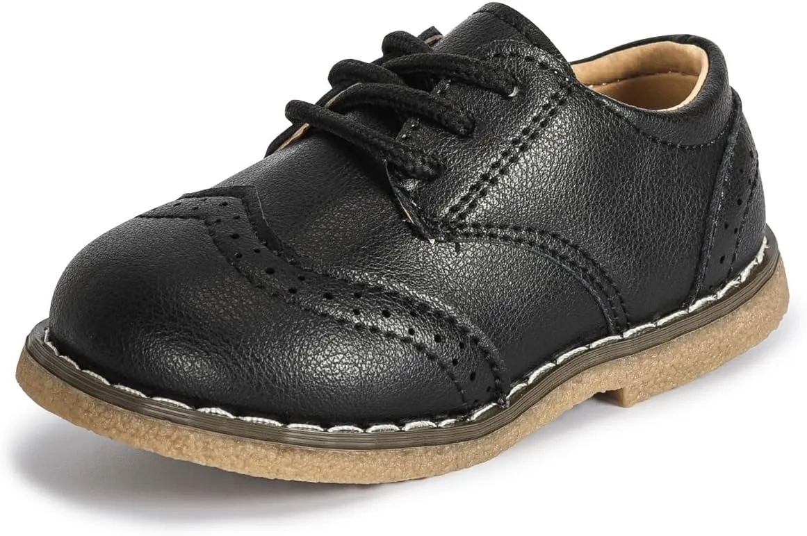 Casazoe Boys Girls Oxford Wedding Dress Shoes Classic School Uniform Flats Formal Casual Loafer for Toddler Little Kid