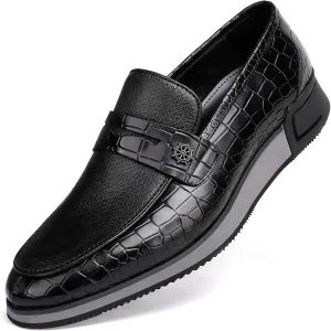 Casual Men's Dress Sneakers Shoes, Fashion Business Loafer Classic Leather Dress Shoes for Mens