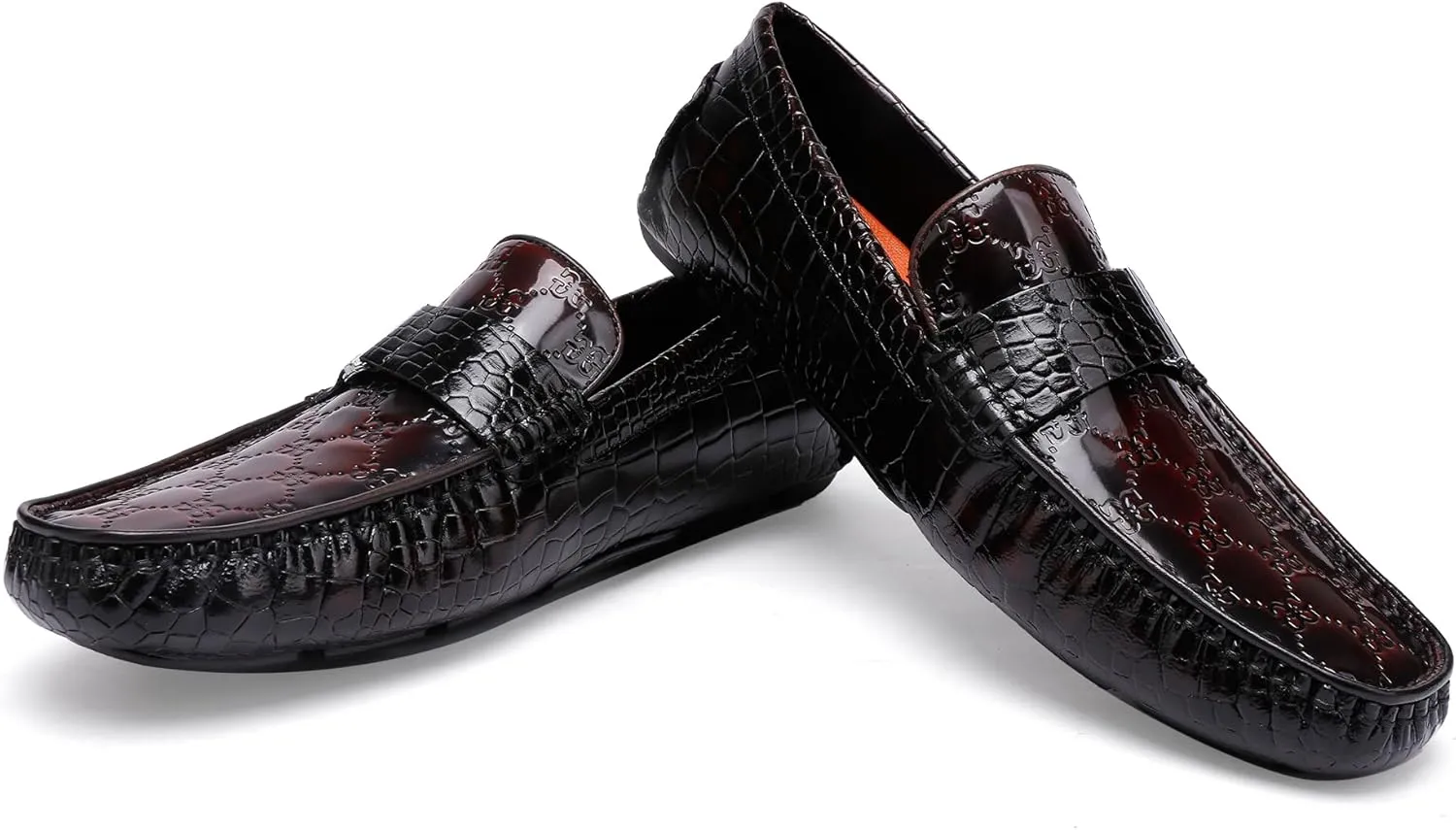 Casual Men's Leather Driving Loafer Casual Metal Buckle Business Penny Loafer Shoes Party Wedding Driving Moccasin