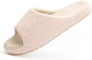 Chantomoo Womens Slipper Memory Foam Slippers Comfy House Slippers Rubber Sole Bedroom Cozy Indoor Outdoor Home Slipper Slides