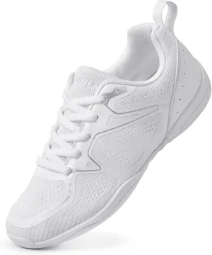 Cheer Shoes for Youth Girls White Cheerleading Athletic Dance Shoes Tennis Sneakers for Competition Sport Training