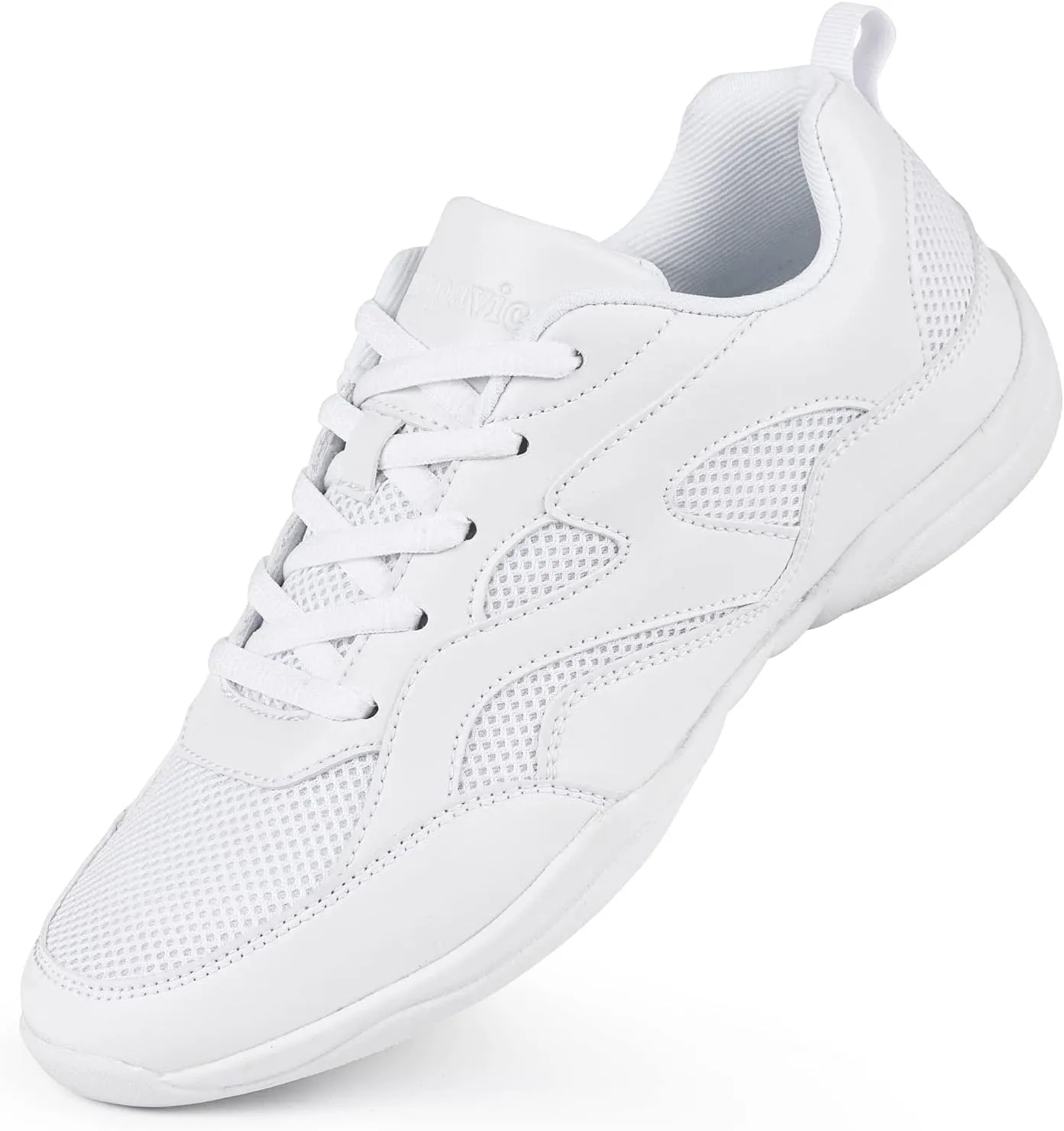 Cheer Shoes for Youth Girls White Cheerleading Athletic Dance Shoes Tennis Sneakers for Competition Sport Training