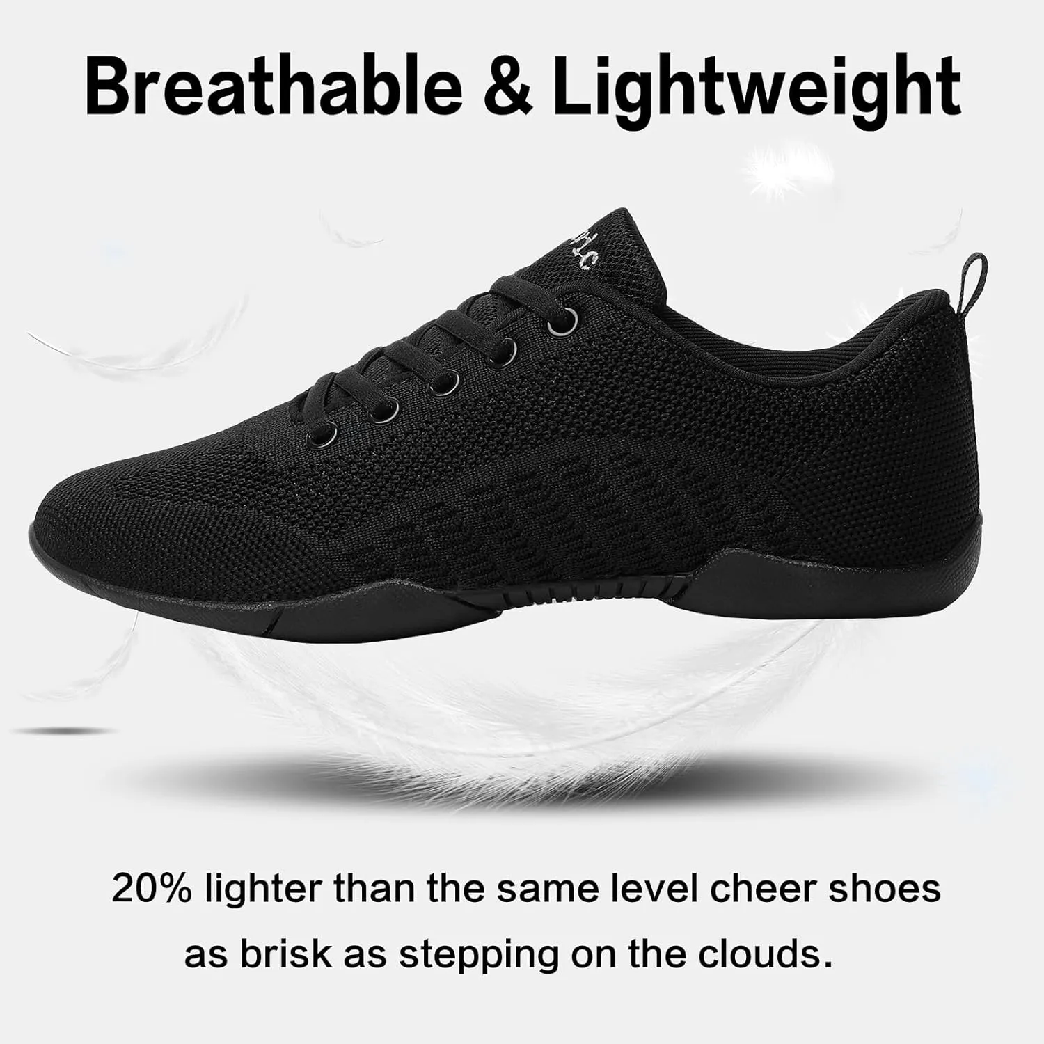 Cheer Shoes for Youth Girls White Cheerleading Athletic Dance Shoes Tennis Sneakers for Competition Sport Training