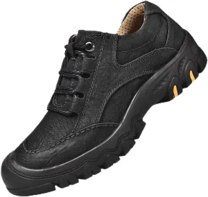 ChicWind Men's Lace Up Outdoor Waterproof Leather Hiking Sneakers