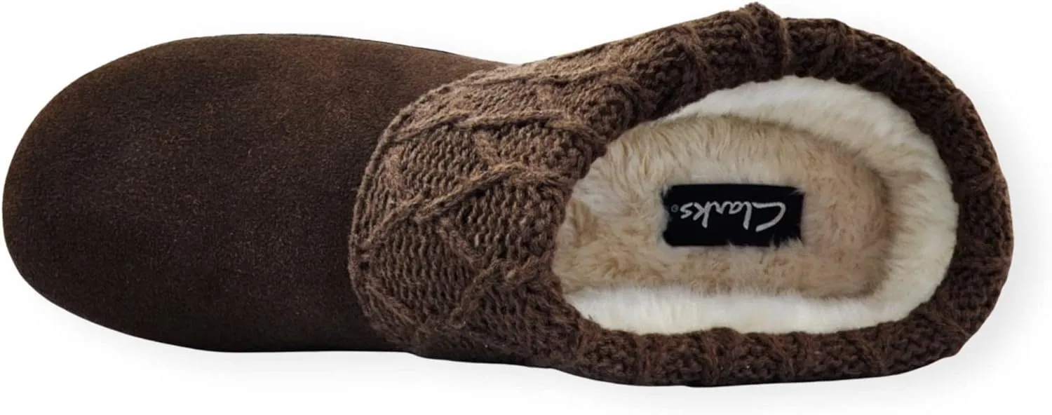Clarks Angelina Women's Knitted Collar Clog Slipper