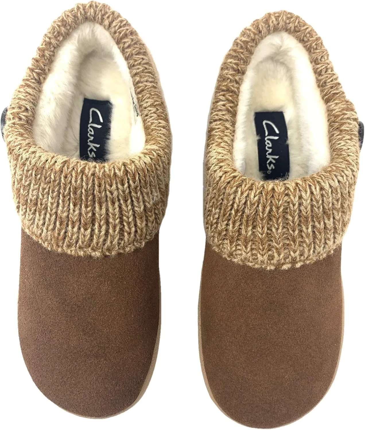 Clarks Angelina Women's Knitted Collar Clog Slipper