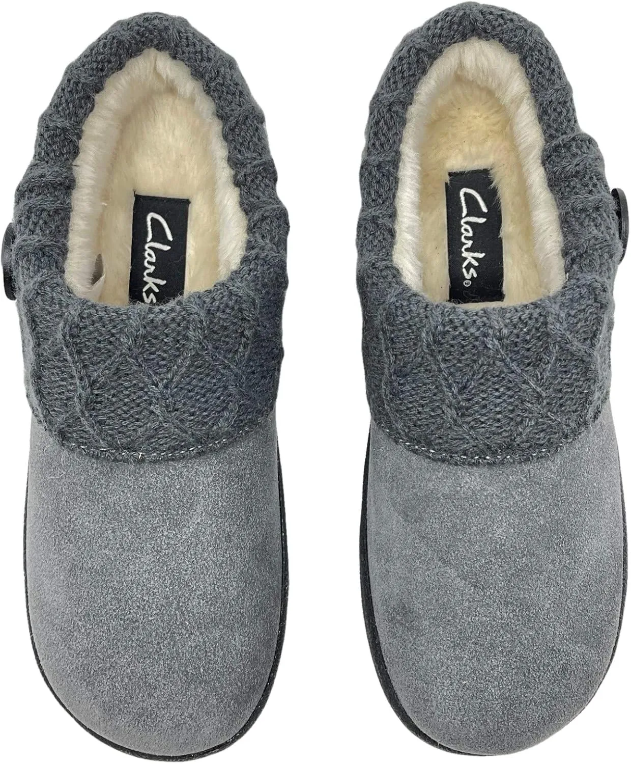 Clarks Angelina Women's Knitted Collar Clog Slipper