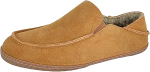 Clarks Mens Suede Slipper With Collapse Heel and Twin Gore JMH2043 - Warm Plush Faux Sherpa Lining - Indoor Outdoor House Slippers For Men (11 M US, Cinnamon)