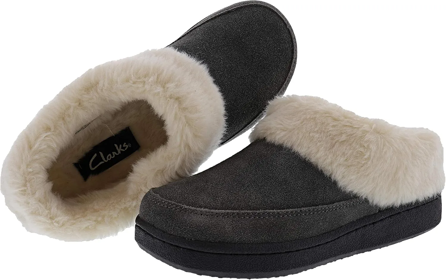 Clarks Women's, Faux Fur Lined Slipper Clog