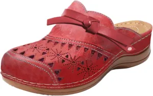 Clogs for Women Wide Width Wedge Sandals Hollow Out Closed Toe Slip On Slippers Arch Support Outdoor Beach Slippers