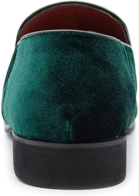 CMM Men's Metallic Penny Slippers Flats Velvet Loafers Slip-On Dress Plus Size Shoes Size 6-13