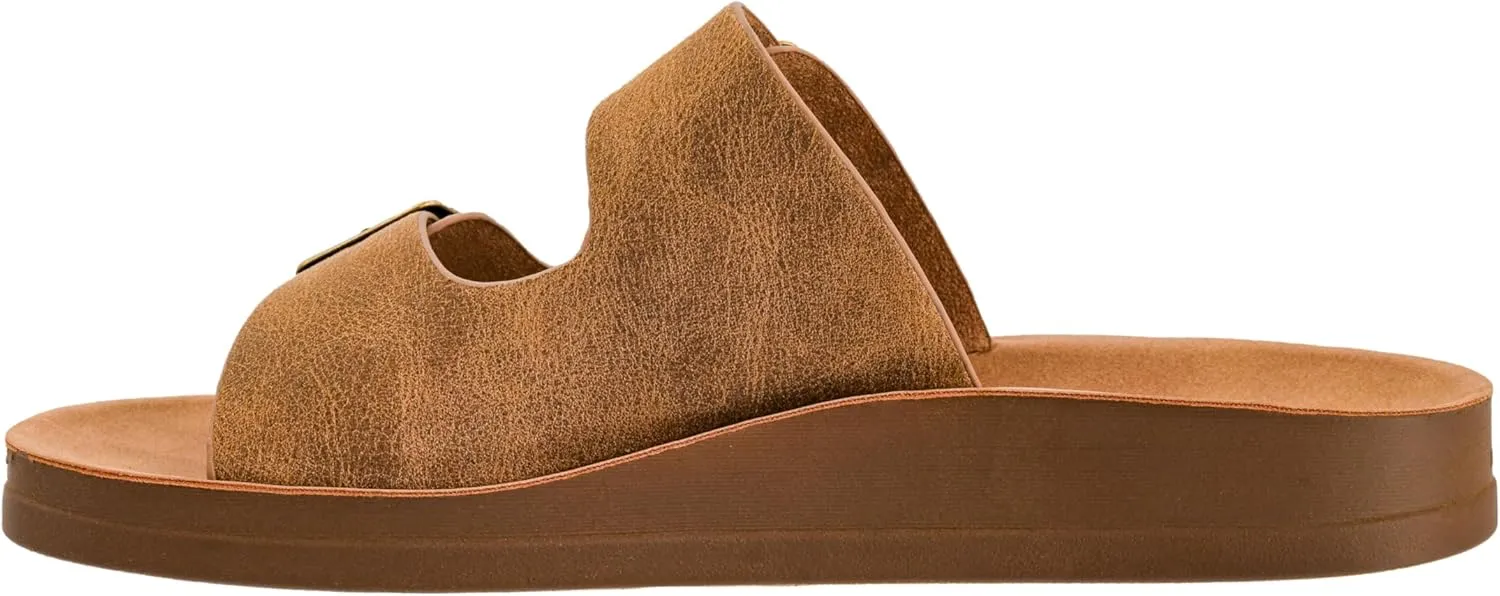 Corkys Footwear Let's Be Real Sandals - Featuring Two Adjustable Straps, A Rhinestone Covered Upper, Easy on and Off, and Comfy Insoles For All Day Wear