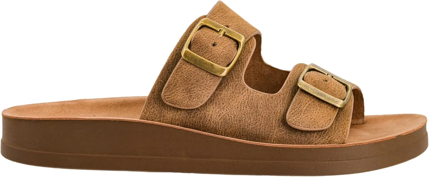 Corkys Footwear Let's Be Real Sandals - Featuring Two Adjustable Straps, A Rhinestone Covered Upper, Easy on and Off, and Comfy Insoles For All Day Wear