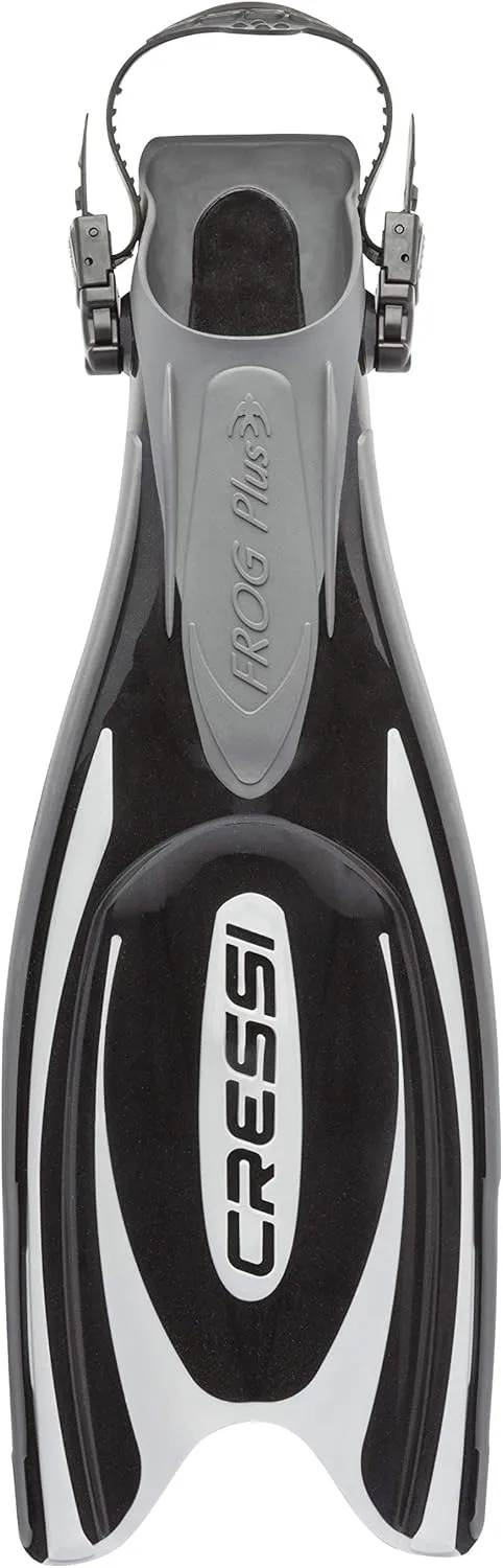 Cressi Adult Powerful Efficient Open Heel Scuba Diving Fins | Frog Plus: made in Italy