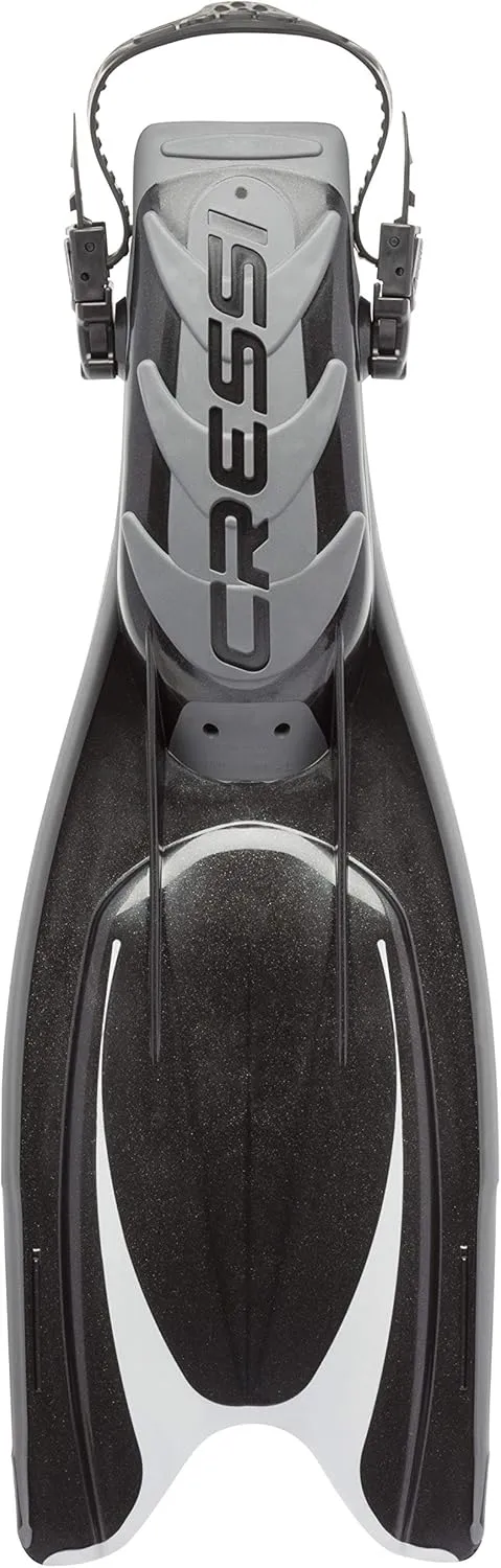 Cressi Adult Powerful Efficient Open Heel Scuba Diving Fins | Frog Plus: made in Italy