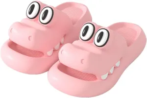 Crocodile Slippers for Women Men Animal Slides Thick Sole House and Outdoor Slippers Non-Slip Comfy Cushion Thick Sandals