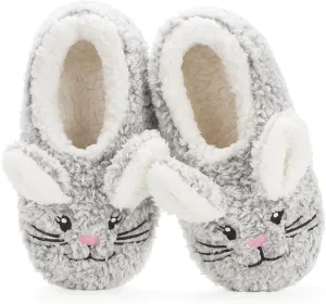 Cute Animal House Slippers, Warm Fuzzy Slipper Socks with Grippers Non Slip, Cozy Funny Gifts