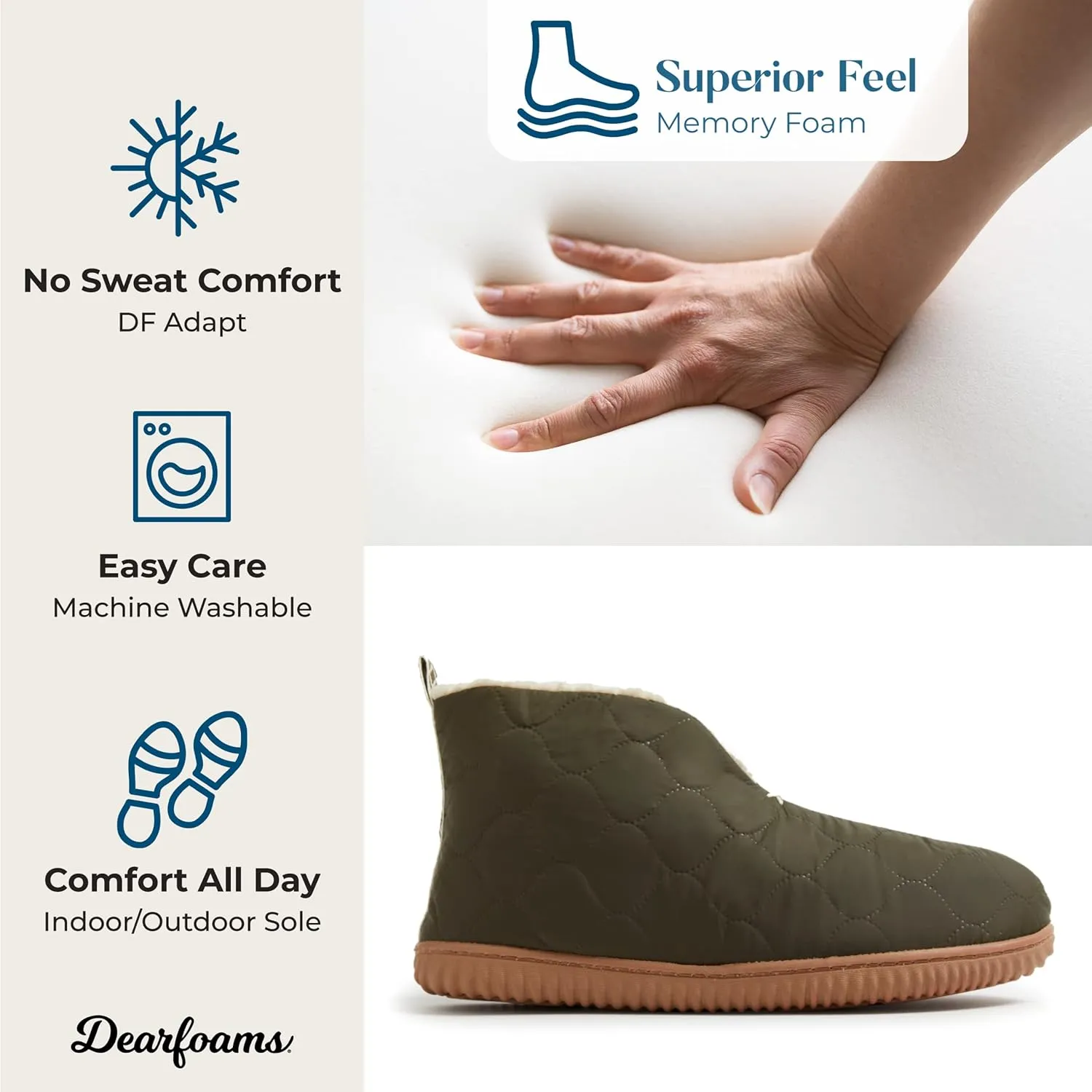 Dearfoams Men's Indoor/Outdoor Warm Up Bootie Slipper