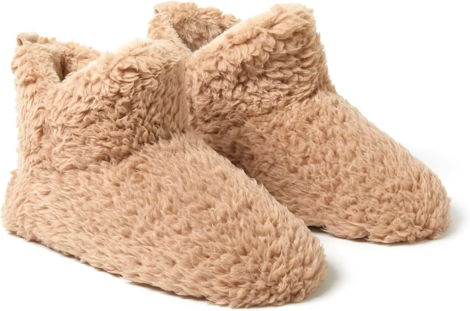 Dearfoams Women's Chelsea Faux Fuzzy Sherpa Indoor House Bootie Slipper