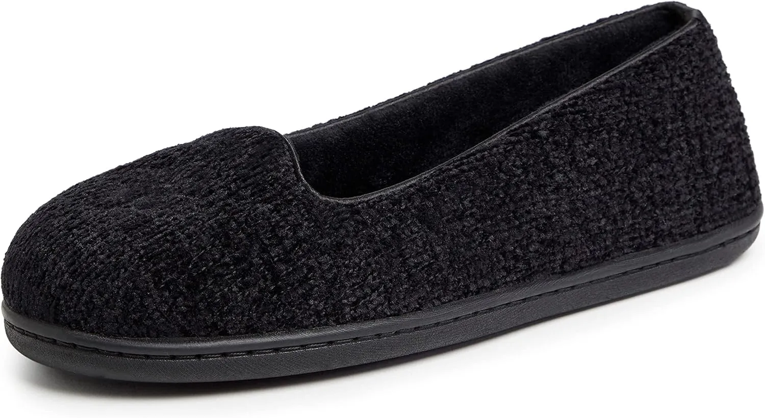 Dearfoams Women's Cozy Memory Foam Indoor Rebecca Closed Back House Ballet Slipper with Wide Widths