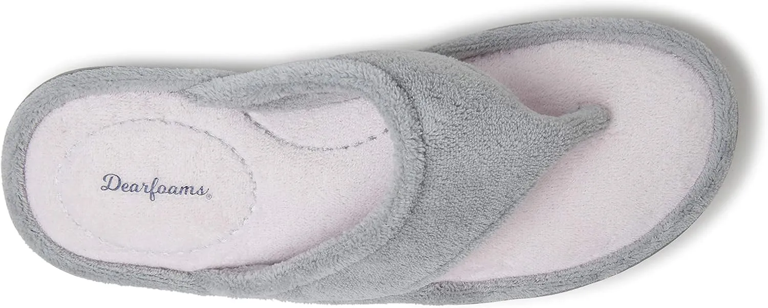 Dearfoams Women's Melanie Terry Thong Slipper