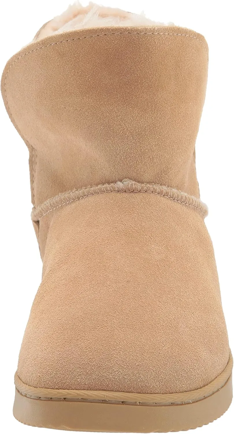 Dearfoams Women's Paige Suede Bootie Slipper