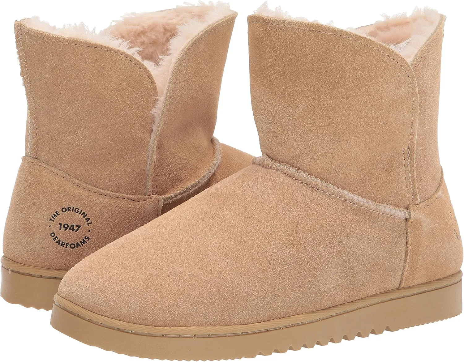 Dearfoams Women's Paige Suede Bootie Slipper