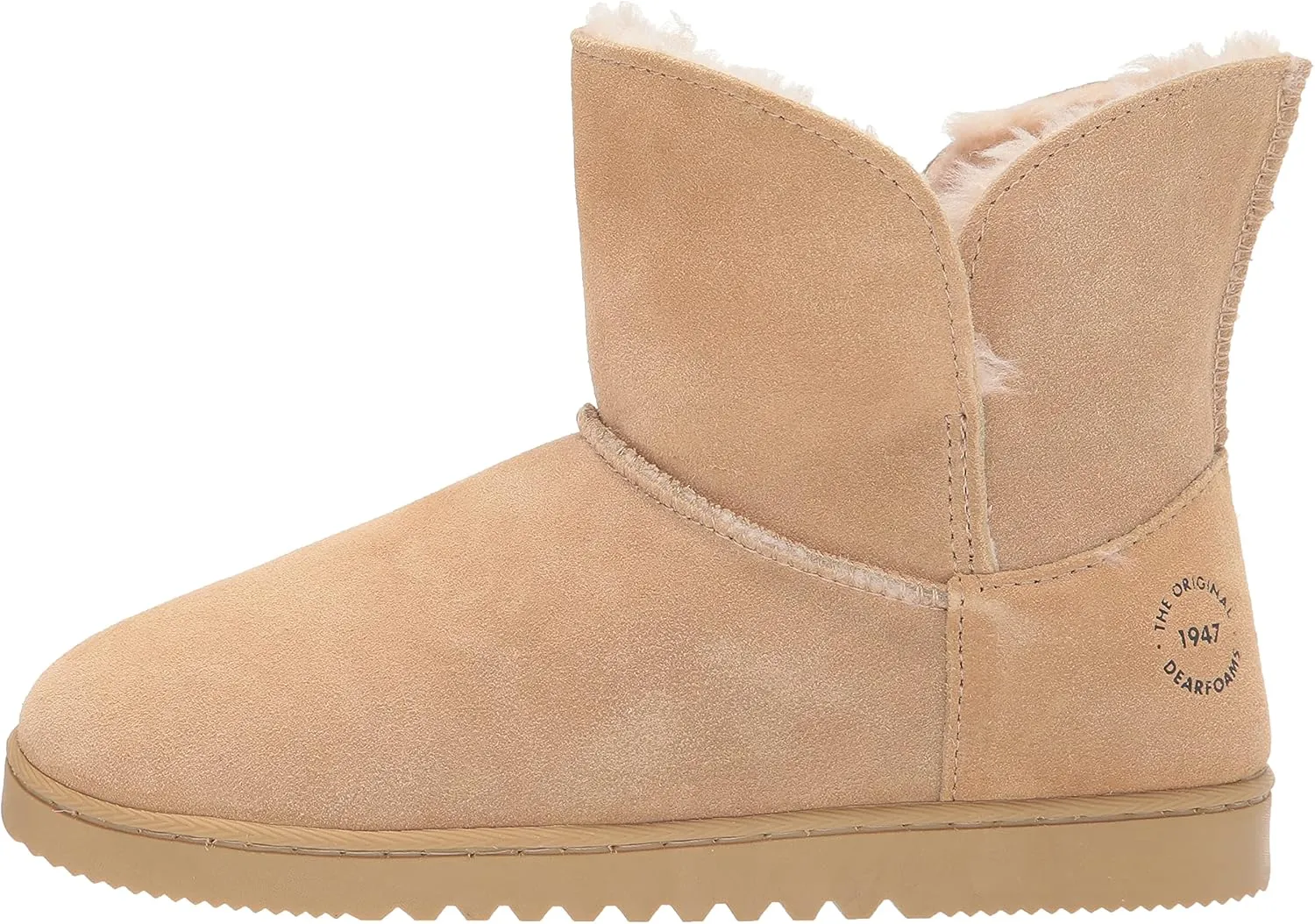 Dearfoams Women's Paige Suede Bootie Slipper