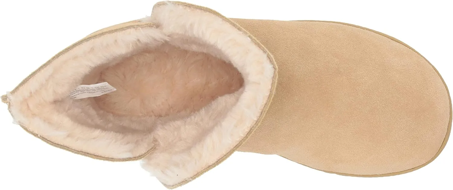 Dearfoams Women's Paige Suede Bootie Slipper