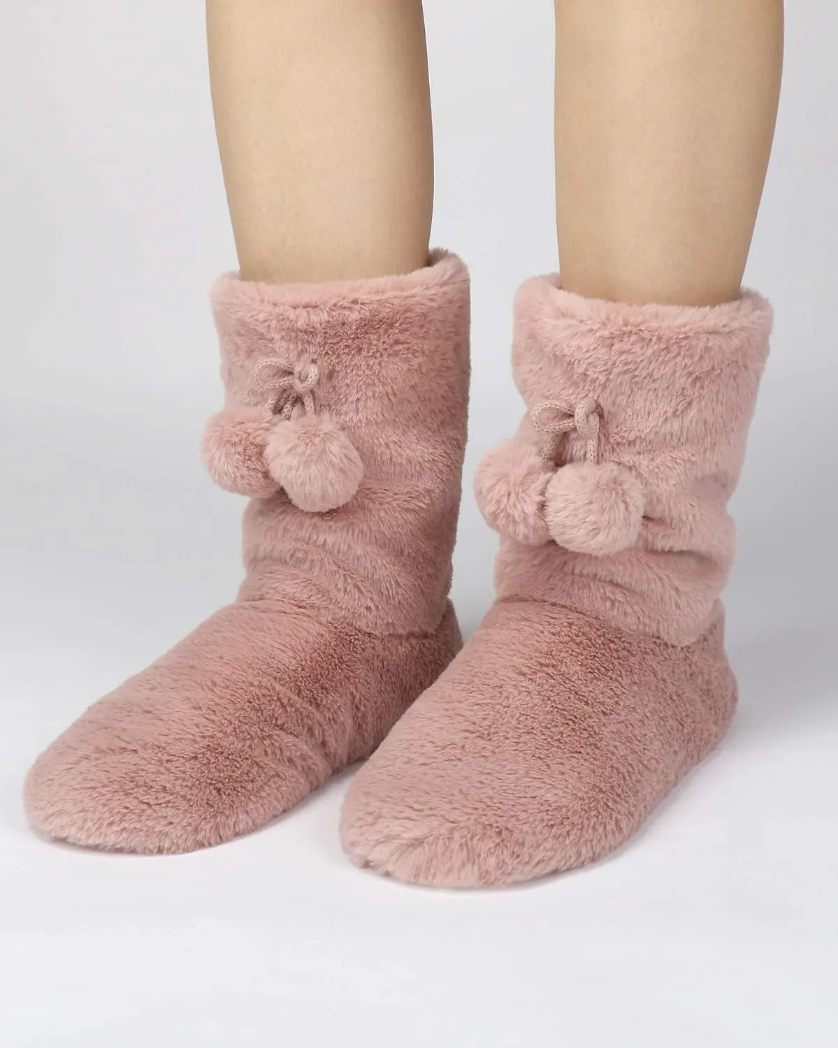DICUIRD Slipper Socks with Grippers for Women,Winter Cozy&Comfy Boot Slippers for Women