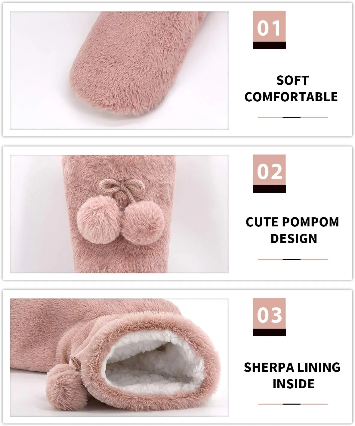 DICUIRD Slipper Socks with Grippers for Women,Winter Cozy&Comfy Boot Slippers for Women
