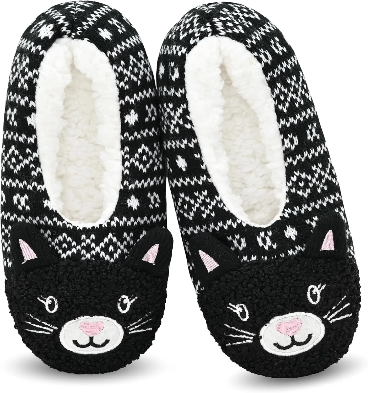 DICUIRD Womens Cute Animal Soft Sole Slipper Socks with Grippers-Fuzzy House Slippers