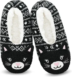 DICUIRD Womens Cute Animal Soft Sole Slipper Socks with Grippers-Fuzzy House Slippers